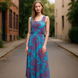 Lilly Pulitzer Mills Maxi Dress Rhode Island Reef Sleeveless Size Small